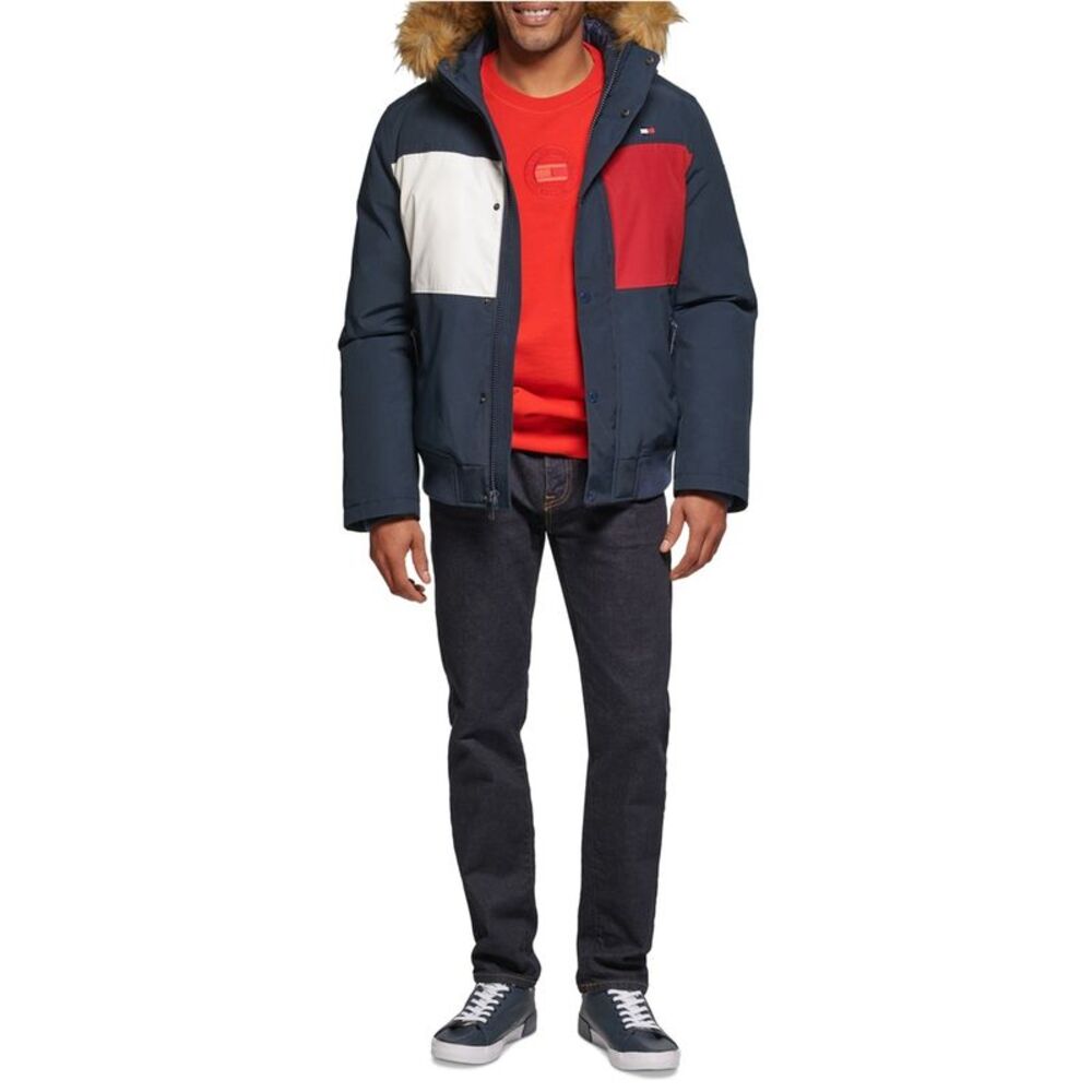 Tommy Hilfiger Mens Short Snorkel Parka Coat, NWT